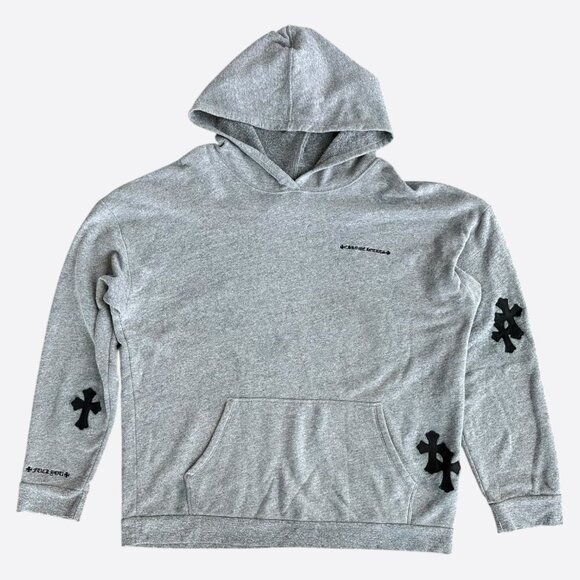 Chrome Hearts Other - Chrome Hearts Grey & Black Cross Patch Hoodie
